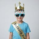 Merriment Birthday Party Accessories Set, Birthday Boy Sash with Crown and Goggles, 3-Piece Celebration Kit (Combo2forMales) gallery image
