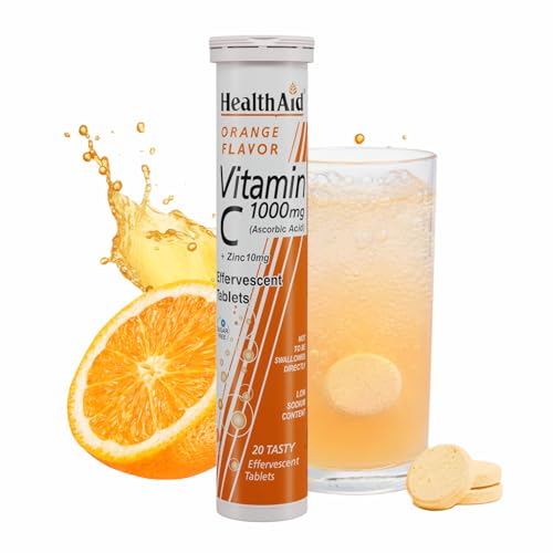 HealthAid Vitamin C with Zinc, 20 Effervescent Tablets, Sugar-Free, Orange — Vitamin C Supplements - image 8