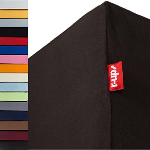 r-up Fits Fitted Sheet 90 x 200 - 100 x 200 to 35 cm Height Many Colours 100% Cotton 130 g/m² Oeko-Tex Stress- Also for High Mattresses (White)