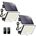 Gusicil Solar Lights for Outside, 172LED 3Modes Split Motion Sensor Outdoor Lights with Remote Control, Solar Lights Outdoor Waterproof IP65, Outdoor Solar Lights for Yard,Patio,Garden,Garage, 2 Pack