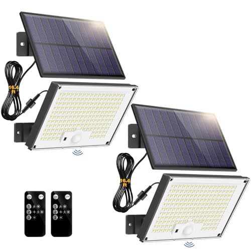Solar-Lights-for-Outside-172LED-3Modes-Split-Motion-Sensor-Outdoor-Lights-with-Remote-Control-Solar-Lights-Outdoor-Waterproof-IP65-Outdoor-Solar-Lights-for-YardPatioGardenGarage-2-Pack