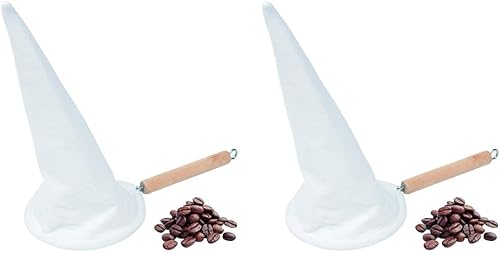 Imusa USA J100-4-50 Coffee Cloth Strainer with Wood Handle (Pack of 2)