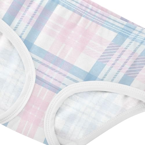 Girls' Panties Organic Underpants for Young Girls Toned Plaid Art Asset in Sizes 2T,3T, 4T, 5T, 6Y and 8Y4