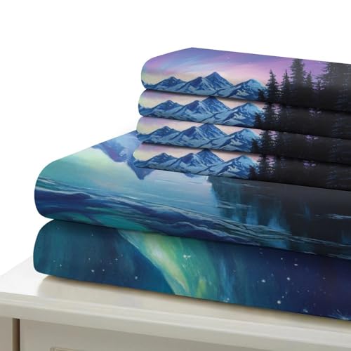 Housse de couette 3D impression science-fiction avec fermeture éclair cachée