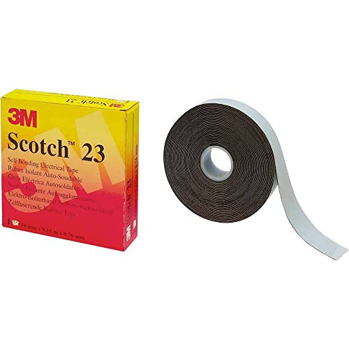 3M Scotch Rubber Splicing Tape 23, 25 mm x 9.15 m, Black, 1 Roll by 3M - Used condition - US$33.56