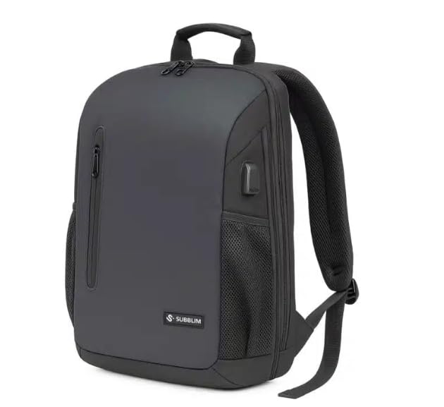 SUBBLIM Nomad Xpand Air Padding Mochila Portátil 15,6' Expandible 18-21 L, USB-C, Antigolpes, 30% PET Reciclado, Correa Trolley, Espalda Ventilada