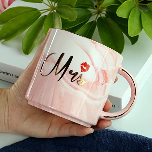 Sovyime Mr And Mrs Gifts Coffee Mugs For Couple, Engagement Anniversary Wedding Gifts For Couple, Newlyweds Bridal Shower Marriage His And Hers Gifts Ideas,Valentine Gifts - Ceramic Marble Cups 14Oz #TOP4