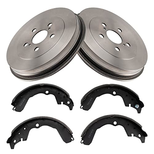 TRQ Rear Brake Shoe & Drum Kit Compatible with 2003-2008 Pontiac Vibe Toyota Matrix
