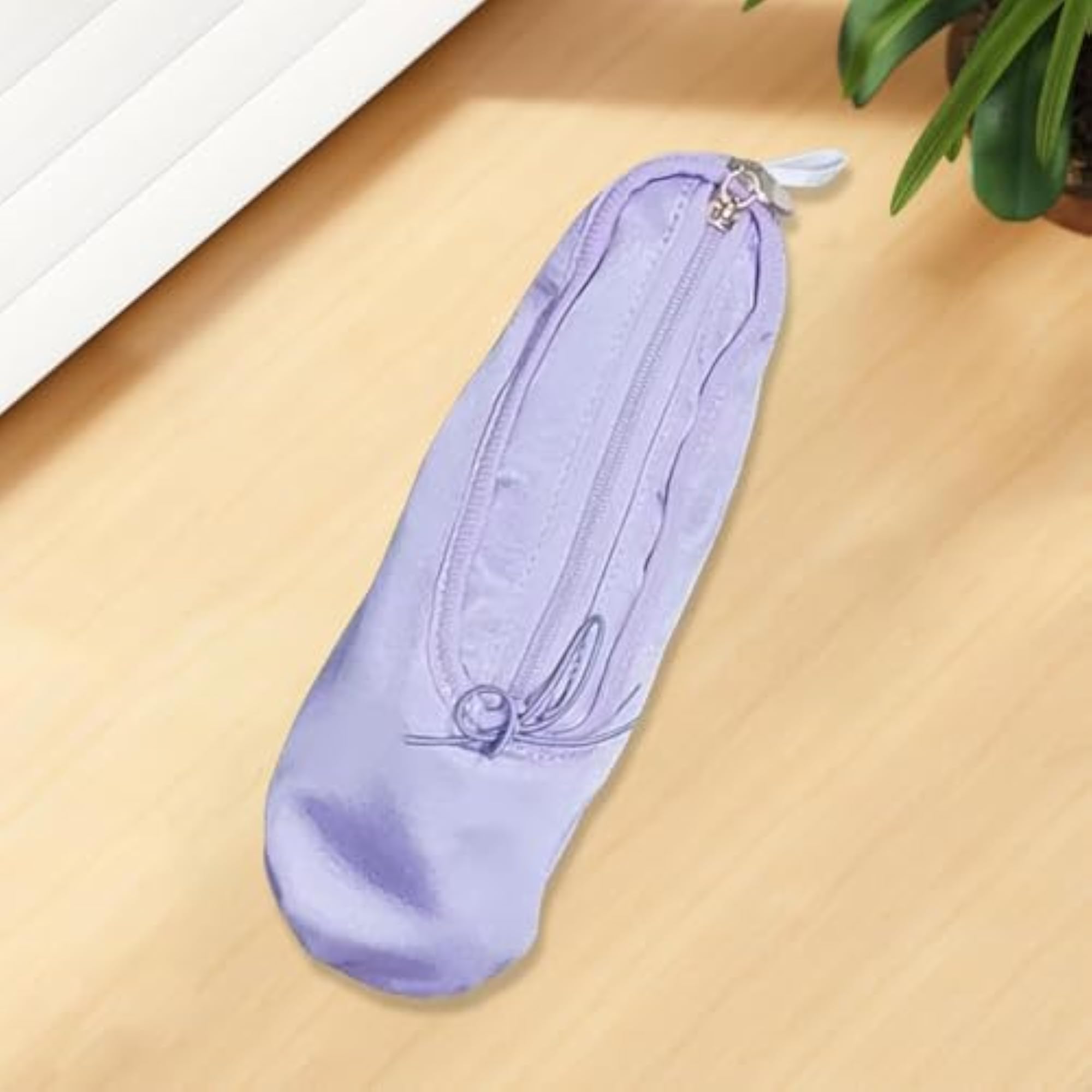 Ballet Shoe Shape Pencil Pouch for Girls, Light Purple