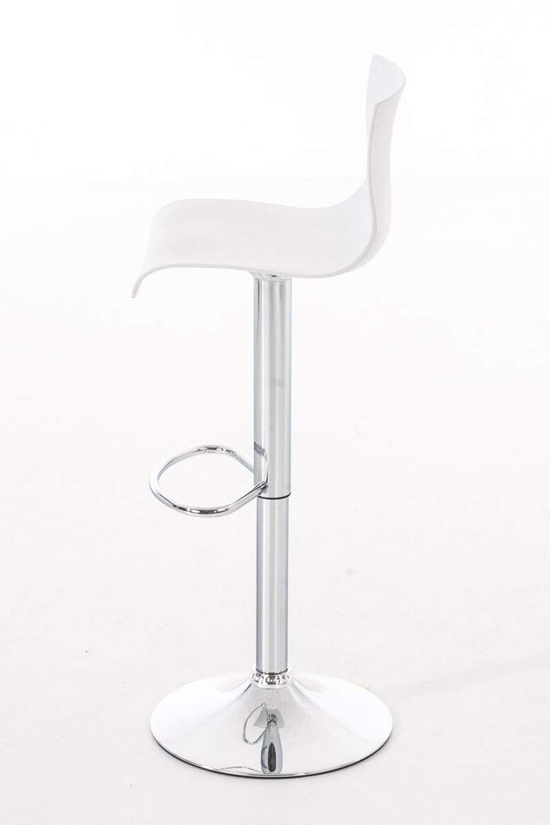 CLP 2 Sgabelli Alti Hover in Polipropilene I Set 2 Sgabelli Bar Design Regolabile 59-80 CM I Sedie Sgabello Girevole, Colore:Bianco