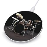 Cool Drum Set Wireless Charger Portable 10W Fast Wireless Charging Pad Compatible with Phone Ultra-Thin Charging Station Lightweight Charger Mat for Travel Home Office Desk
