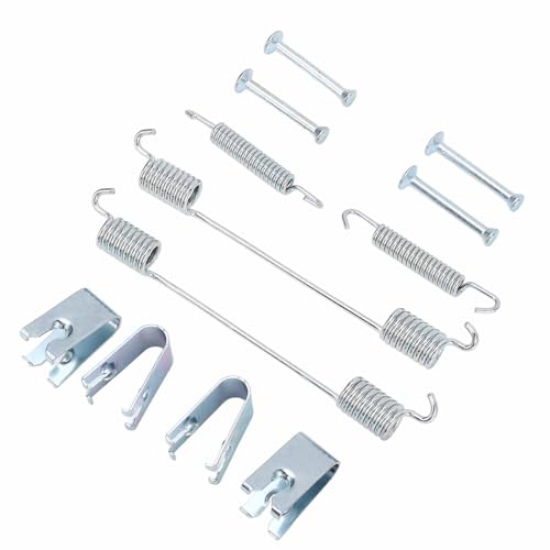 Zestaw Montażowy Tylnych Szczęk Hamulcowych, 2 szt. Zestaw Montażowy Tylnych Szczęk Hamulcowych ze Sprężynami KIT974 Metalowa Mocna Konstrukcja Profesjonalna dla MK2 2004 do 2011