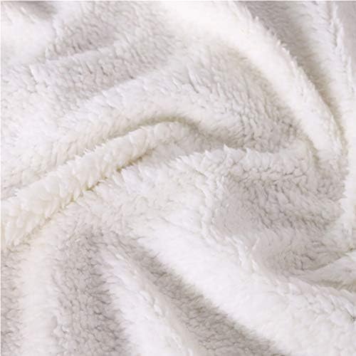 POLERO Wolf Couples Throw Blanket Reversible Warm Fleece Blanket Wolf Printed Throw Blanket for Bed, Couch and Sofa (90x120cm