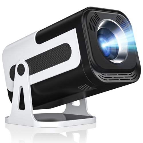 ENUOSUMA Mini Projector,Support 4K 1080P Portable Projector with Dual Band WIFI6 Bluetooth 5.0 Android 13, 200 ANSI Lumens, 180° Rotatable, Auto Keystone Correction, 85"-130" Screen Video Projector