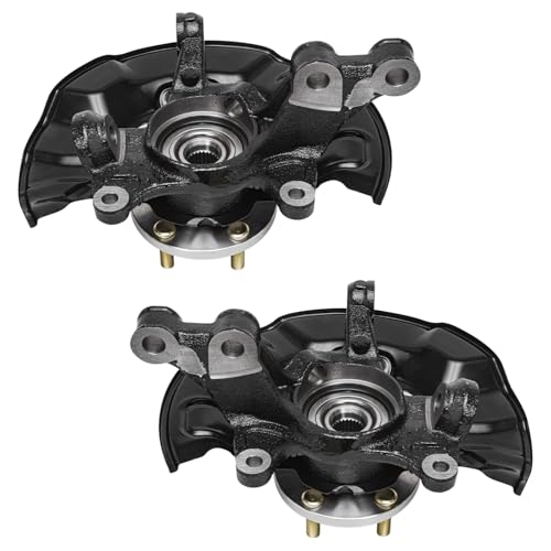 Image of Detroit Axle - Front Steering Knuckles & Wheel Hub Bearings + Struts w /Coil Spring Replacement for 2014-2018 Toyota Corolla 1.8L - 4pc Set