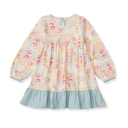 Burt's Bees Baby Baby Girls' Dress, Infant & Toddler, Short & Long-Sleeve, 100% Organic Cotton, Honey Bee Toile