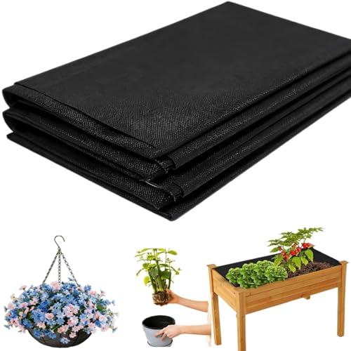 CloudYida Raised Garden Bed Liner, Non Woven Fabric Liner for Large Veg Trough, Cuttable Plant Liner Keeps Soil Contained & Water Drainage for Outdoor Planter Veg Trough