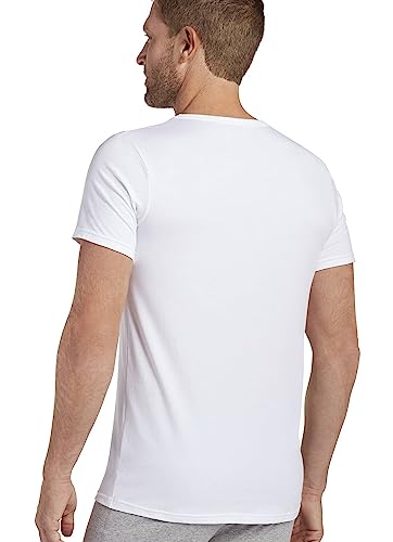 Jockey Men's T-Shirts Slim Fit Cotton Stretch V-Neck T-Shirt - 6 Pack, White, M #TOP19