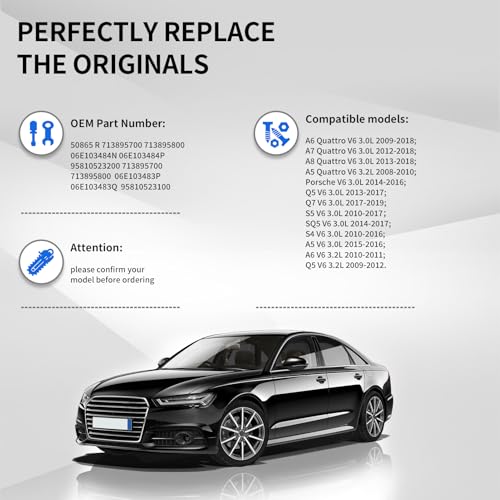 Image of VS 50865 R Engine Valve Cover Gasket Set Compatible with Audi A5 Quattro A6 Quattro A7 Quattro A8 Quattro Q5 Q7 S5 SQ5 S4 A5 A6 Q5 Porsche Touareg 713895700 713895800