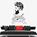 WERWN Afeitado Corte de Pelo Etiqueta de la Pared Hipster Logo peluquería Tijeras Pared Hombres peluquería decoración de Pared Pegatina decoración de Ventana