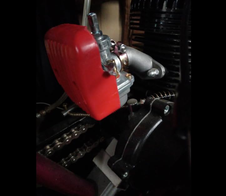 Carburatore In Lega Di Alluminio Per Motore Di Bicicletta Motorizzata - 49cc 60cc 66cc 80cc, Rosso