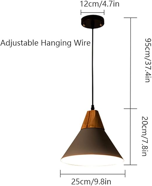 LQZCXMF Nordic Eenvoudige Maaltijd Hanglamp Houten Enkele Kop Kleine Kroonluchter Hangverlichting Keukeneiland E27 Voet Retro Industriële Lamp Thuisrestaurantbar In Industriële Stijl LQZCXMF photo 3