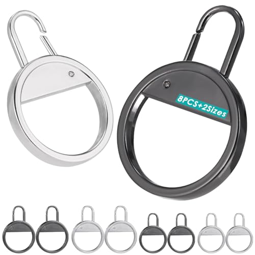 Nkomax Maniglia di ricambio per cerniera, per riparare giacche, scarpe, borse (foro piccolo, 2 misure)