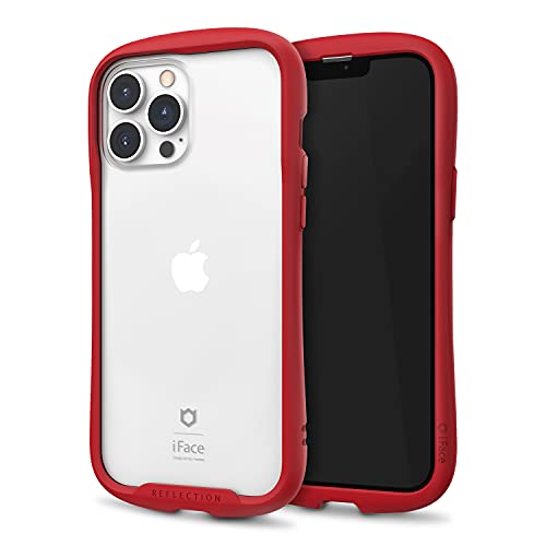 Coque iPhone 13 Pro Max transparente antichoc compatible recharge sans fil rouge