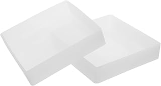 AKOOSY 2 Moldes De Silicona Para Posavasos Cuadrados De Resina Hechos A Mano Para Manualidades Color Blanco