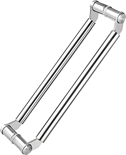 Gthtuhfd Silver Sliding Barn Door Handle Commercial Door Handle Hardware, Easy Install Push Pull Door Handles, Bar Patio Mall, Brushed Finish Sliding Interior Door Handle With Screw,-60Cm/23.6In
