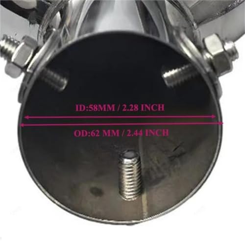 Embout d'échappement universel double sortie inox straight argent - 2