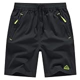 メンズ ランニング ハーフパンツ 吸汗速乾 スポーツ ショートパンツ 短パン ファスナーポケット付き アウトドアウェア 半ズボン サッカー テニス マラソン ウォーキング バドミントン 運動着 釣り 体育着 登山用 02ダックグレー 4XL