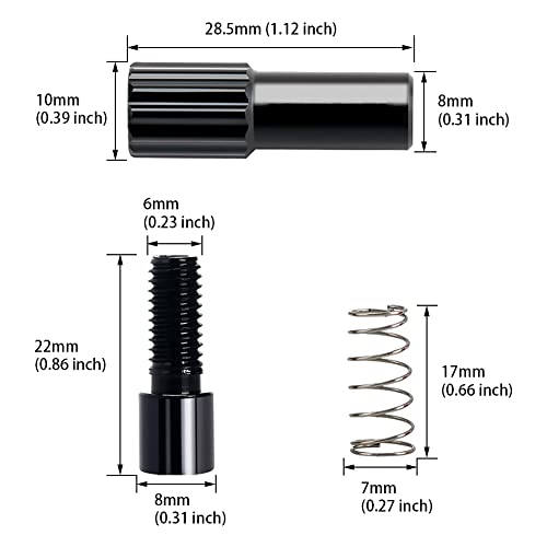 Kigauru 4Pcs Bicycle Cable Adjusters Aluminum Alloy Brake Cable Gear Shift Connector Cnc Machining Bike Shifter Cable Adjuster Compatible 4Mm / 5Mm Derailleur Speed Adjustment Screws #TOP1