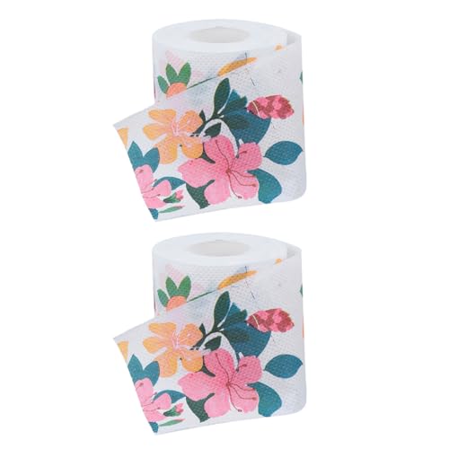 Papel higiénico decorativo impreso colorido para el hogar rollos de papel para baño 2