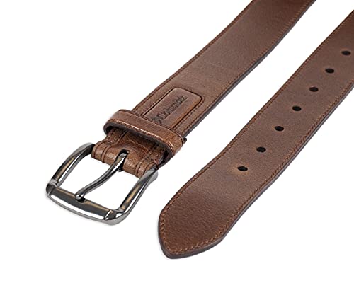 Columbia Leather Belt with Metal Buckle #TOP19