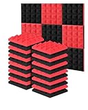 Akustik Schaumstoffplatten 24Pcs 25x25x5cm Akustische Schalldichte Schaum Noise Isolierung...
