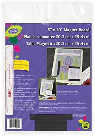 LoRan MB-8R Magnet Board & Ruler, 8 x 10-Inch, Multicolor