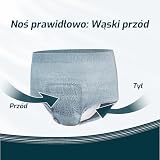 SUNKISS Męskie spodnie z nietrzymaniem moczu, jednorazowe spodnie dla dorosłych, pieluchy męskie o maksymalnej chłonności, szare, rozmiar XL, 84 szt. (6 opakowania po 14 szt.)