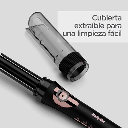 Miniatura 14 de Babyliss Rizador Curl Secret Lite - Rizador Automático, Peinado Rápido Y Sencillo, 5 Ajustes De Calor Hasta 210 , Ondas Sueltas, Rizos Duraderos, Peinados Fáciles, Negro Y Oro Rosa, C1031e
