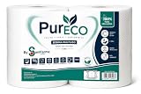 PureEco Bobina Asciugatutto Multiuso 2 Rotoloni 2 Veli 100% Pura Cellulosa, Carta Assorbente Alta Resistenza, Microincollata, Idonea al Contatto con Alimenti, Maxi 25 cm