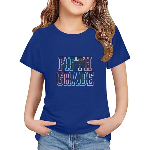 Trendy First Day School Tees for Kids Kinder Garten Graphic T-Shirt Short Sleeve Tops Kindergarten Theme Cotton Tees