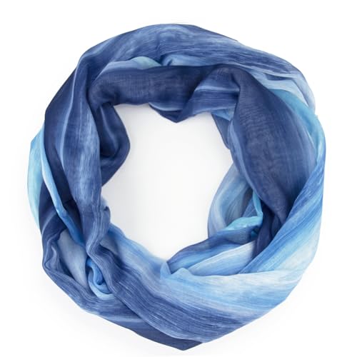 Gloop Loop Schlauchschal für Damen Schal Tuch seidig-luftig leicht mit buntem Muster Print