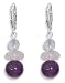 Produktbild ERCE Amethyst, Bergkristall, Rosenquarz Edelsteinschmuck Ohrringe, 925 Silber