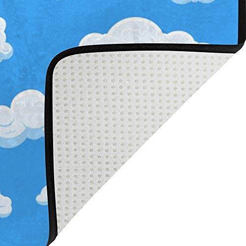 Grand tapis à pois vert pour chambre à coucher et salon Ruchen de dimensions variées - 5