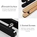 H Shape Door Handle Bar, Double Sided Push Door Handles Wooden, Home Bathroom Garage, Glass/Metal/Iron Doors Public Doors Grip with Tools(Black,80cm/32inch)