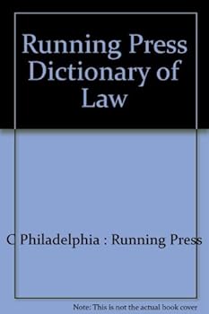 Paperback Running Press Dictionary of Law Book