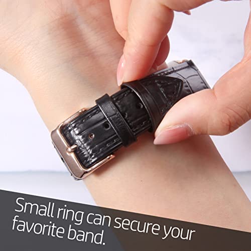 2 Pcs Genuine Leather Replacement Watch Band Loop Strap Holder Keeper 16Mm 18Mm 20Mm 22Mm With Tools White Black Red 09 0 #TOP2