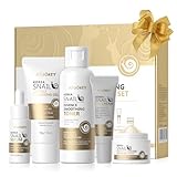 Snail Skin Care Set with Red Ginseng - 5PCS Korean Skin Care Set with Facial Cleanser, Toner, Serum, Eye Cream & Face Cream - Moisturizing and Smoothing Skin - Skincare Gifts for Women Teen Girls