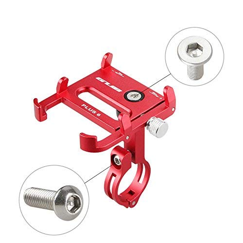 Gub Bike Phone Holder Mount - Metal Motorcycle Phone Mount, Unbreakable 360° Rotation Adjustable Bicycle Phone Holder For Iphone 12 Pro Max 12 Galaxy 21 Red #TOP3