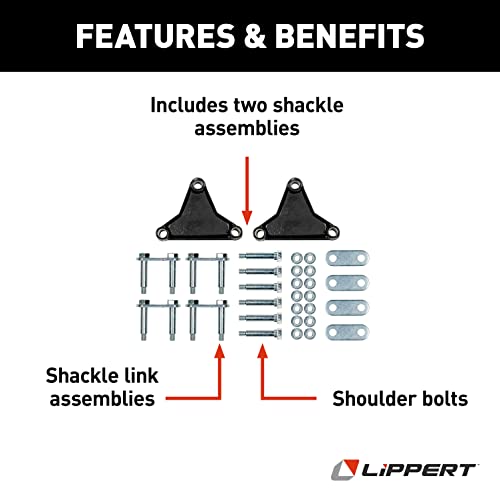 Lippert Trailer Axle Attaching Parts (AP) Suspension Kit for 2,000-7,000-lb. Double-Eye Tandem Axles - Tall Equalizer, Standard Bolts - 121098 by Lippert Components - Image 3